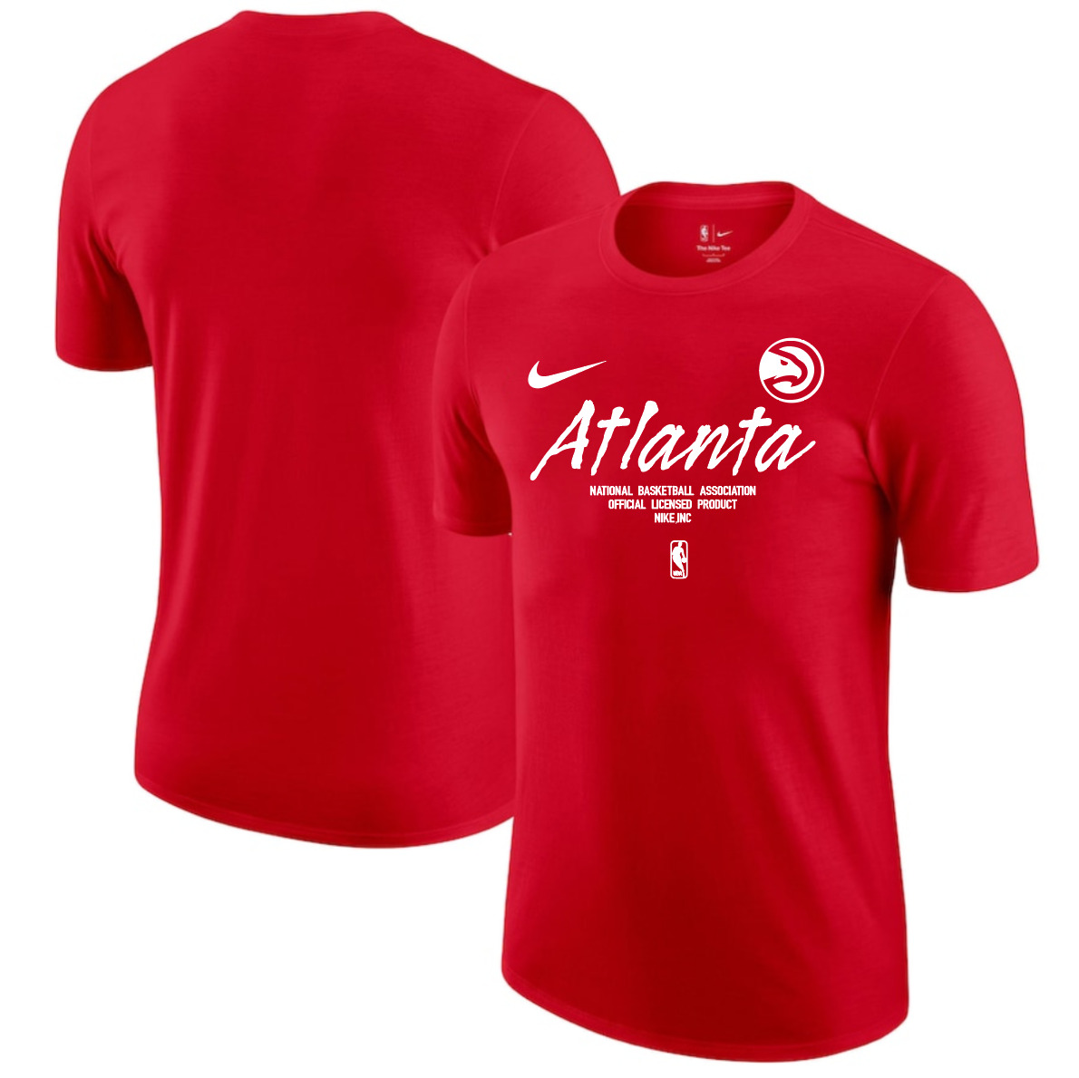 Men 2025 NBA Atlanta Hawks Red Nike T shirts style 3->nba t-shirts->Sports Accessory